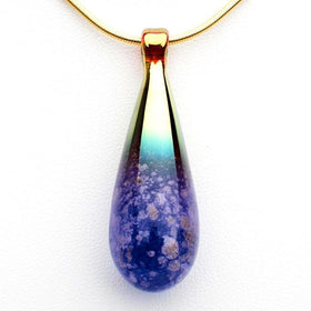 Amethyst Drop Pendant with Infused Ash