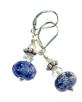 Glass Bead Earrings with Cremains