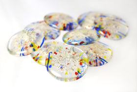 confetti sharing stones with cremation ash