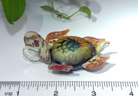 Cave Sea Turtle Glass Pendant with Infused Cremation Ash