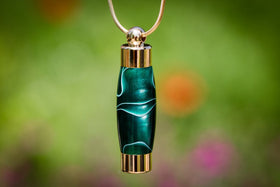 Emerald Acrylic Keepsake Urn For Cremation Ash or Hair