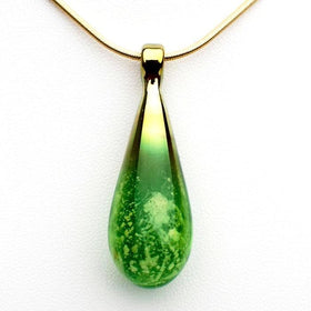 Emerald Drop Pendant with Infused Ash