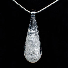 Glacier Drop Pendant with Infused Ash