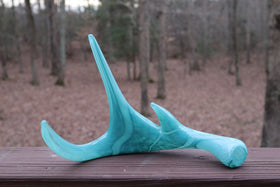 Glass Deer Antlers with Cremation Ash