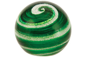 green and gold orb with cremains