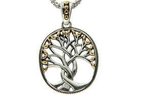 Golden Leaves Tree of Life Memorial Necklace