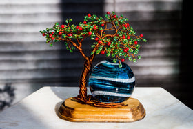 Apple Tree of Life & Memorial Paperweight with Cremains