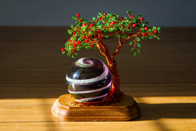 Apple Tree of Life & Memorial Paperweight with Cremains