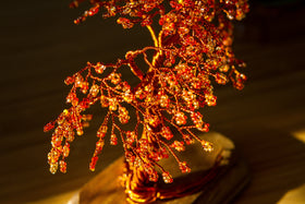 Autumn Tranquility Tree of Life & Memorial Paperweight with Cremains