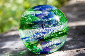 Tranquil Swirl Paperweight with Cremation Ash - FREE SHIPPING