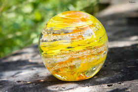 Tranquil Swirl Paperweight with Cremation Ash - FREE SHIPPING
