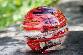 Tranquil Swirl Paperweight with Cremation Ash - FREE SHIPPING