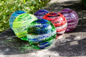 Tranquil Swirl Paperweight with Cremation Ash - FREE SHIPPING