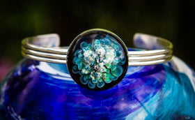 Sterling SIlver Bracelet with Cremation Ash