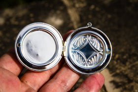 Memorial Glass Locket with Infused Cremation Ash