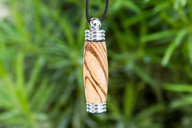 Zebra Wood Keepsake Pendant