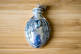 Sterling Silver Angel Wings Keepsake Pendant Necklace For Cremains