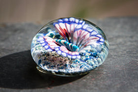 Glass Butterfly Touchstone with Cremation Ash