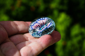Glass Butterfly Touchstone with Cremation Ash