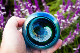 Northern Lights Galaxy Paperweight with Cremains