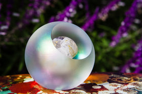 Opal Planet Orb with Cremains