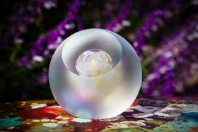 Opal Planet Orb with Cremains