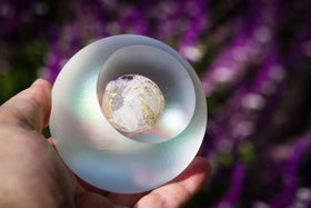 Opal Planet Orb with Cremains