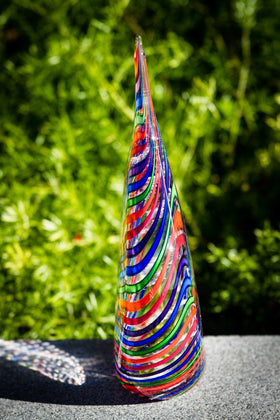 Rainbow Teardrop Garden Sculpture