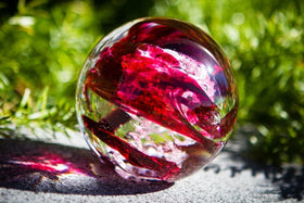 Glimmer Solid Glass Paperweight with Cremation Ash