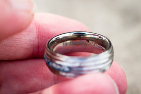 Titanium Ring with Cremation Ash