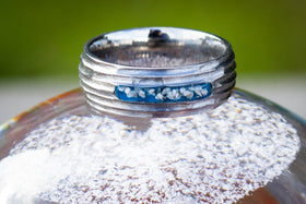 Titanium Ring with Cremation Ash