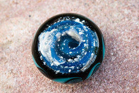 Pinwheel Glass Keepsake Pendant with Cremains - Multiple Colors Available