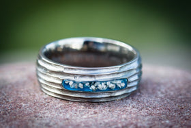 Titanium Ring with Cremation Ash