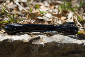 Glass Dog Bone Sculpture with Cremains
