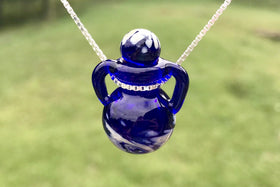 Tiny Glass Bottle Urn Necklace For Cremation Ashes