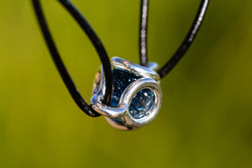 Unity Pendant with Infused Cremains and 12mm glass marble