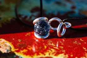 Unity Pendant with Infused Cremains and 12mm glass marble