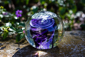 Heart Snowfall Orb with Cremation Ash