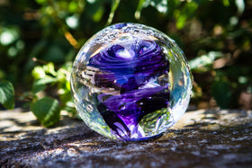 Star Snowfall Orb with Cremation Ash