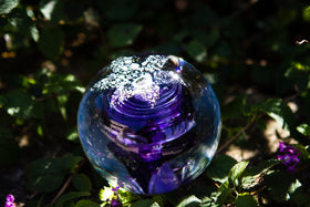 Star Snowfall Orb with Cremation Ash