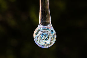 Flower Dewdrop Suncatcher with Infused Cremains