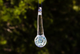 Flower Dewdrop Suncatcher with Infused Cremains