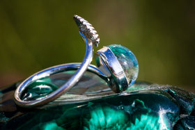sterling silver guardian angel ring with cremation ash