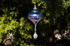 Glass Garden Suncatcher with Silver Keepsake Urn