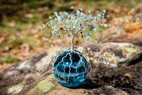 Glimmering Aventurine Wire Tree with Cremains
