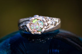 silver ring cremation jewelry