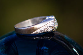 silver ring cremation jewelry