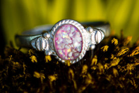 silver cremation jewelry ring