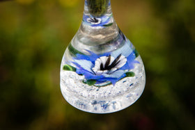 glass ringholder with cremation ashes