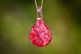 Ruby Slippers Pendant with Infused Cremation Ash